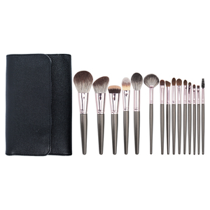 Brocha de maquillaje de pelo de cabra de marca privada de lujo de fábrica con gran descuento, 15 piezas, juego de brochas de maquillaje de pelo Natural súper suave profesional - Product Image 2