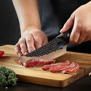 Almanya Samura şef et Cleaver sırp tam Tang kesim bıçağı 6 inç el dövme Boning fileto kasap bıçağı