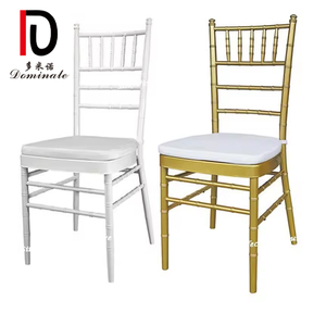 Chaise Chiavari en Métal Or Blanc de Fabrication Chinoise avec Coussin pour Mariages et Banquets – Fournitures d'Usine - Product Image 1
