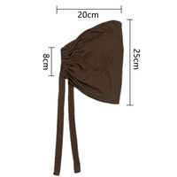 Bonnet de Base à Sangle 64 Couleurs pour Femmes Musulmanes, Hijab Ethnique Réglable, Sous-Bonnet Modal Mercerisé de Couleur Unie pour Couvre-Chef Musulman
