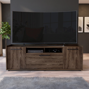 Dext TV Stand per TV fino a 55 \ "un armadio con doppie porte con finitura noce scuro mobili Premium - Product Image 2