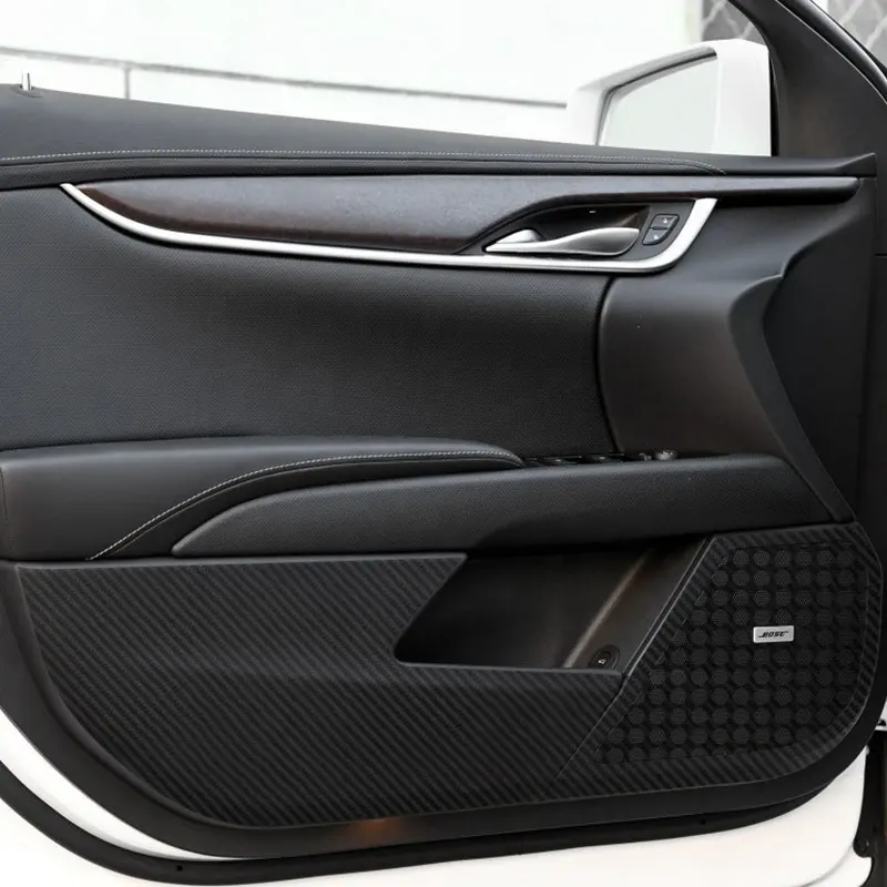 SCHANLEY 1.27cm * 10cmAuto 3D 4D कार्बन फाइबर काले चांदी कार लपेटें स्टीकर निविड़ अंधकार फिल्म कार स्टिकर