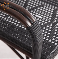 Vente en gros Fauteuil en rotin aluminium Mobilier café Restaurant Jardin Chaises de patio en osier