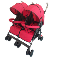 Petit espace facile pliable double multi-positions dossier amovible bébé poussette avec 2 sièges
