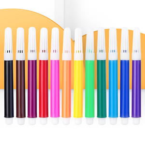 Werbe Mini Kunststoff bunte Aquarell Stift 12 Farben Marker Stift für Kinder Graffiti Malerei - Product Image 1