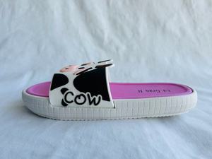 Ciabatte La Gran H con Stampa Mucca per Donna, Suola in PVC EVA, Taglie 36-41, Punta Aperta, Design Animale, Rosa - Product Image 4