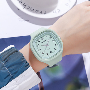 Montre chronographe carrée pour homme, bracelet en silicone de luxe, montre à quartz étanche 30M, montres en gros - Product Image 1