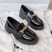 Mocassins à Talons pour Femme, Nouvelles Collections 2025, Mode Printemps-Automne, Chaussures Richelieu en Cuir PU