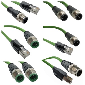 ON SALE, 5M Length, M12 Connector 4pin 8pin a X D <strong>Code</strong> Plug RJ45 Profinet Ethernet Cable IP67 Flex Double Shielded Wire Harness - Product Image 1