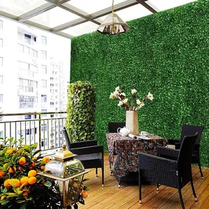 Painéis de grama artificial para decoração, painéis de madeira artificial para parede de grama artificial para área interna de casa e jardim