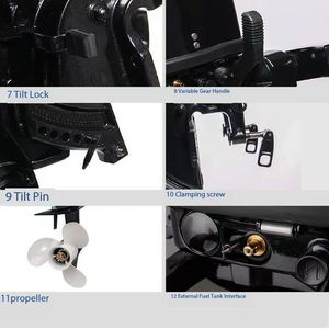 Chất lượng cao 703cc động cơ phía ngoài 2 đột quỵ 40hp thuyền phía ngoài động cơ động cơ - Product Image 5