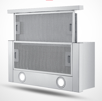 Hotte de cuisine électrique 600mm à tirette, cheminée intelligente, en acier inoxydable, sans conduit, pour la cuisine
