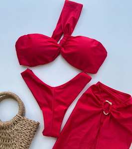 <span class=keywords><strong>Maillot</strong></span> <span class=keywords><strong>de</strong></span> <span class=keywords><strong>bain</strong></span> trois pièces <span class=keywords><strong>de</strong></span> haute qualité pour femmes avec couvertures <span class=keywords><strong>sculptant</strong></span> <span class=keywords><strong>maillot</strong></span> <span class=keywords><strong>de</strong></span> <span class=keywords><strong>bain</strong></span> Bikini brésilien femme plissée nage - Product Image 4