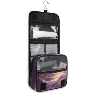 Sac de toilette de voyage suspendu de qualité supérieure avec séparation humide/sèche, personnalisable avec logo, faible MOQ, sacs de rangement cosmétiques - Product Image 3