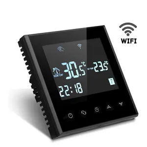 Tuya Smart Digital LCD Room Thermostat dengan Kontrol Suara dan Mendukung Berbagai Bahasa, Kontrol WIFI, HY03WE-4-