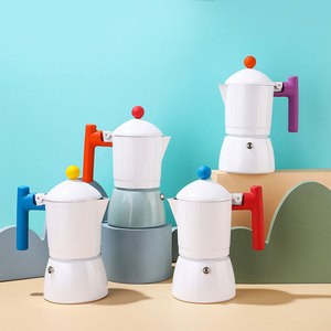 Fábrica al por mayor estilo italiano estufa de inducción de aluminio portátil Espresso <span class=keywords><strong>cafetera</strong></span> Moka Pot - Product Image 5