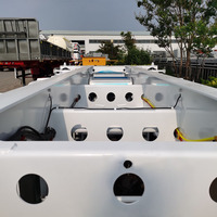 Remorque squelette robuste à châssis en acier, haute capacité de charge, pour le transport de conteneurs et la logistique portuaire