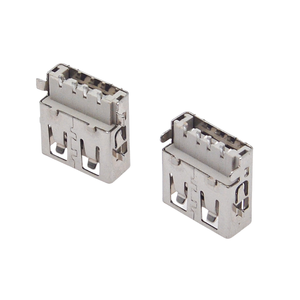 Connecteur USB 2.0 Type-A Femelle, Montage encastré à profil bas avec oreilles de fixation, Options de montage vertical traversant ou SMT complet, Isolant - Product Image 5