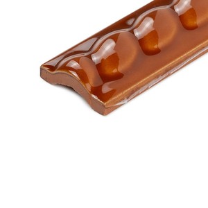 Bordatura in terracotta 3 x 20 cm, spessore 6 mm, lucida, bordi rettificati per piastrelle da patio - Product Image 2