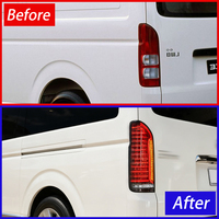 KGKB LED-Rückleuchten-Set für Toyota Hiace H200 2005-2018 Upgrade mit Sequenzieller Animation DRL Bremslicht Blinker Plug & Play