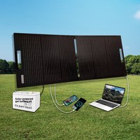 Panneau solaire portable pliable 100W 90CM pour recharge d'urgence en extérieur