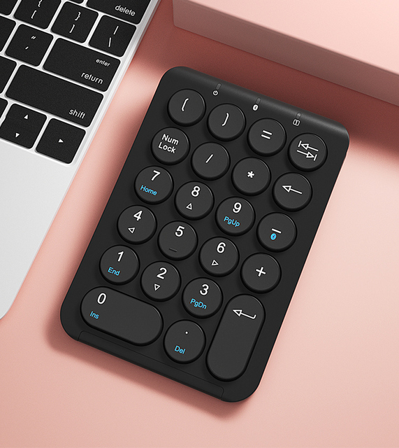 Hot Selling Mini BT Wireless Numeric Keypad 22 Keys Digital Keyboard for Accounting Teller Laptop Notebook Tablet