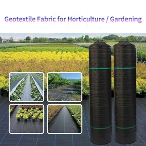 Toile <span class=keywords><strong>de</strong></span> paillage, géotextile agricole en plastique tissé, toile anti-mauvaises herbes en PP noir, fourniture directe usine - Product Image 2