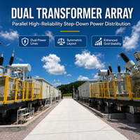 Transformateur de puissance triphasé 66 kV/110 kV, poste de transformation mobile conteneurisé extérieur intégré préfabriqué pour l'industrie minière