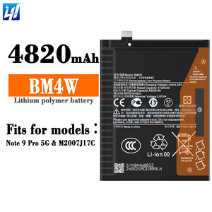 BM4W แบตเตอรี่ลิเมอร์ Li-ion แบบชาร์จไฟได้สำหรับ Redmi Note 9 <span class=keywords><strong>Pro</strong></span> <span class=keywords><strong>5G</strong></span> <span class=keywords><strong>Mi</strong></span> <span class=keywords><strong>10T</strong></span> Lite <span class=keywords><strong>5G</strong></span> 4820mAh 3.87V - Product Image 3