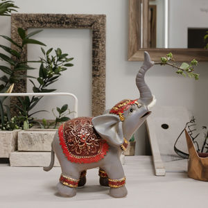 2025 New Arrival Personalizável Elefante Escultura Decoração Handmade Resina À Prova D' Água Estatueta pintados à mão Office Desk Casa - Product Image 3