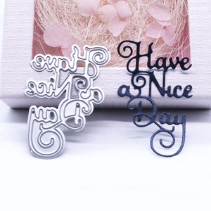 Cắt Chết Cho Thẻ Làm Troqueles Sổ Lưu Niệm Con Frases Kim Loại Chết Cắt - Product Image 2