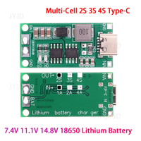 Placa de Carga Rápida para Baterías de Litio Tipo C 2S 3S 4S para Celdas de Polímero de Litio 18650 de 8.4V 12.6V 16.8V
