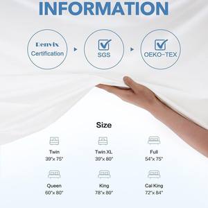 Housse <span class=keywords><strong>de</strong></span> protection imperméable simple pour matelas, drap <span class=keywords><strong>de</strong></span> <span class=keywords><strong>lit</strong></span> simple, style uni, pour usage domestique sur <span class=keywords><strong>Amazon</strong></span>, coussin <span class=keywords><strong>de</strong></span> protection résistant à l'urine - Product Image 5