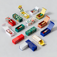 Boîte cadeau en papier recyclé imprimée sur mesure, style tiroir rigide, pour rouge à lèvres