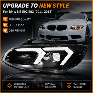 Para <span class=keywords><strong>BMW</strong></span> E92 E93 Serie 3 Coupé Convertible 2011-2013, Estilo G28, Lente de Proyector Bi-LED, DRL, Luz Direccional Secuencial, Conjunto de Faros LED - Product Image 2