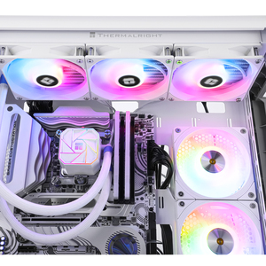 Refroidisseur de processeur Thermalright AQUA 360 WHITE V3 ARGB avec trois ventilateurs PWM 1500RPM pour LGA1700 AM5, tous les composants - y compris le radiateur - Product Image 2