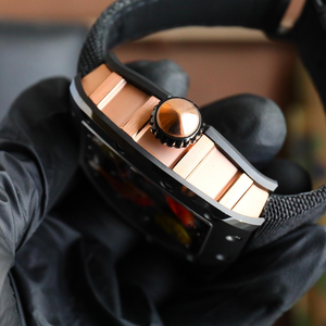 <span class=keywords><strong>Relojes</strong></span> de Lujo para <span class=keywords><strong>Hombre</strong></span>, Estilo RMS10, Reloj Mecánico Manual con Tourbillon y Pez Koi 3D, Color Oro Rosa, Grabado Artístico, Reloj Deportivo de Pulsera - Product Image 3