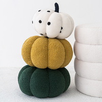 Usine personnalisé citrouille jeter oreiller 3D en peluche citrouille coussins décoration automne peluche moelleux citrouille jeter oreillers pour canapé-lit