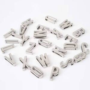 High-quality slide initial charms, beads, <b>letter</b> beads rose gold, and silver in stock - Product Image 1