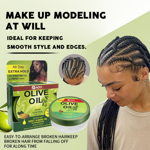 Vente flash Huile essentielle d'olive Série de soins capillaires Gel coiffant pour cheveux avec une tenue forte Gel coiffant pour cheveux Mousse - Product Image 3