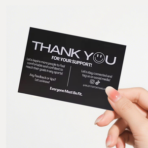 Biglietti di Ringraziamento Personalizzati con Logo in Lamina d'Oro a Colori per Piccole Imprese, Cartoline e Biglietti d'Auguri all'Ingrosso - Product Image 1