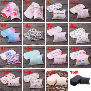 بيع بالجملة مخصص ورقة صغيرة وسادة مربع الحلوى الحلوى شخصية مربع الحلوى حار بيع الزفاف حفلة عيد ميلاد صناديق الحلوى - Product Image 6