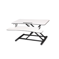 Moniteur d'ordinateur pliable moderne bureau debout hauteur réglable assis debout blanc noir bureau de réception