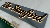 Enseignes électroniques personnalisées pour entreprises, réception, enseignes LED 3D rétroéclairées, enseignes de devanture de magasin personnalisables, logo métallique, enseignes pour bâtiments et commerces