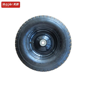 <span class=keywords><strong>Roue</strong></span> de brouette <span class=keywords><strong>gonflable</strong></span> en caoutchouc pneumatique à usage intensif de 16 pouces de marque majeure 16x400-8 pneus de tracteur garantie de 3 mois - Product Image 4
