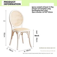Chaises de salle à manger en bois ancien empilables élégantes et modernes, en osier, pour événements de mariage, avec dossier en rotin incurvé pour les banquets de mariage