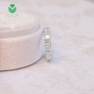 Bague de Mariage en Or Blanc 1 Carat, Diamant Rond CVD de Laboratoire Authentique, Design Spécial Sur Mesure, Bague de Fiançailles, Bijoux de Luxe - Product Image 6