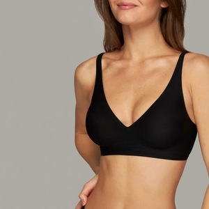 Reggiseno da donna Comfort con scollo <span class=keywords><strong>a</strong></span> V, supporto morbido, coppe <span class=keywords><strong>a</strong></span> <span class=keywords><strong>triangolo</strong></span>, senza ferretto, sottile e senza cuciture - Product Image 3
