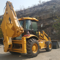 Schwerer Kleiner Garten-Traktor mit Frontlader und Heckbagger 15-26 Bagger-Radlader