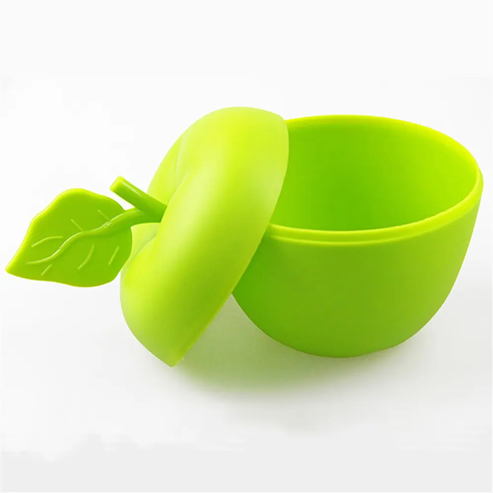 Tùy Chỉnh BPA Free Sinh Thái Thân Thiện 100% Cấp Thực Phẩm Silicone Apple Thiết Kế Bé Bát Có Nắp